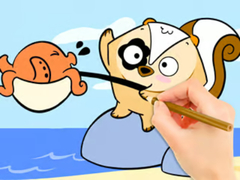 Mchezo Coloring Book: Fishing Surprise