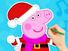 Mchezo Coloring Book: Peppa Pig Snowman