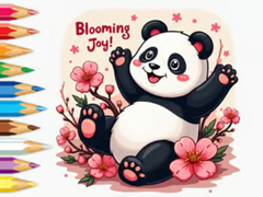 Mchezo Coloring Book: Little Panda Cherry Blossoms