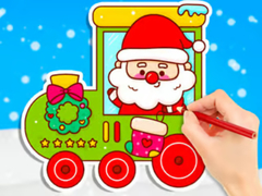 Mchezo Coloring Book: Christmas Train