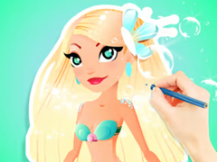 Mchezo Coloring Book: Aqua Mermaid