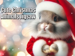 Mchezo Cute Christmas Animals Jigsaw