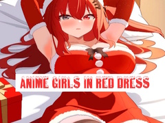 Mchezo Anime Girls In Red Dress Tile Puzzle
