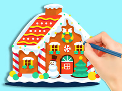 Mchezo Coloring Book: Gingerbread Hut