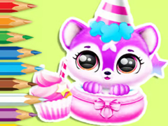 Mchezo Coloring Book: Baby Fluff's Birthday