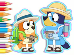 Mchezo Coloring Book: Bluey Camping