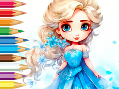 Mchezo Coloring Book: Frozen Princess