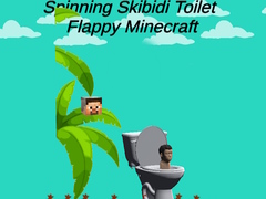 Mchezo Spinning Skibidi Toilet Flappy Minecraft