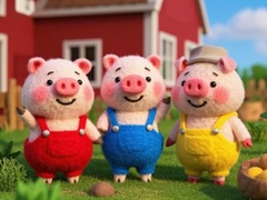 Mchezo Find The Differences: The 3 Little Pigs