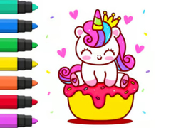Mchezo Coloring Book: Unicorn Cupcake