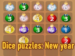 Mchezo Dice puzzles: New year