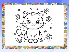 Mchezo Beautiful Cats Coloring Book
