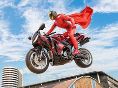 Mchezo Real Motorbike Super Hero Stunt 3D