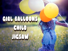 Mchezo Girl Balloons Child Jigsaw