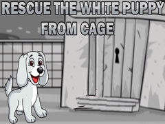 Mchezo Rescue the White Puppy from Cage