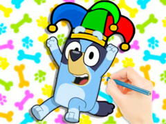 Mchezo Coloring Book: Clown Bluey