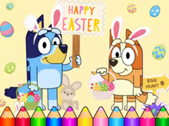Mchezo Coloring Book: Bluey Happy Easter