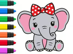 Mchezo Coloring Book: Elephant