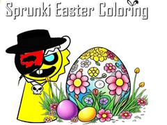Mchezo Sprunki Easter Coloring
