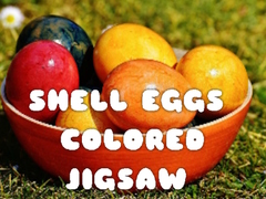 Mchezo Shell Eggs Colored Jigsaw