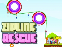 Mchezo Zipline People Rescue