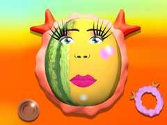 Mchezo Makeup Fruits