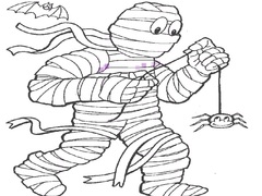 Mchezo Mummy Coloring Book