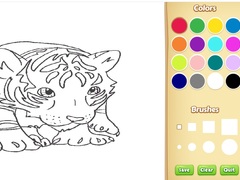 Mchezo Baby Tiger Coloring Book