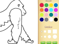 Mchezo Gorilla Coloring Book for Kids