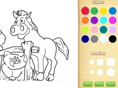 Mchezo Farm Animals Coloring Book for Kids