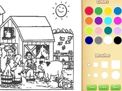 Mchezo Farm Coloring Book For Kids