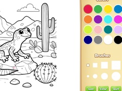 Mchezo Desert Animals Coloring Book for Kids