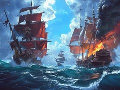 Mchezo Pirate Ships: Build and Fight