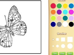 Mchezo Butterflies Coloring Book for Kids