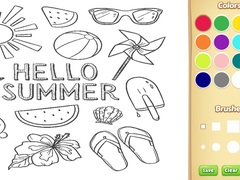Mchezo Hello Summer Coloring Book for Kids