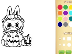 Mchezo Halloween Labubu Coloring & Drawing Game
