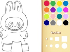 Mchezo Easy Labubu Coloring Book