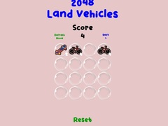Mchezo 2048 Land Vehicles