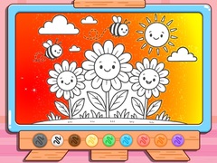 Mchezo Coloring Book: Happy Flower