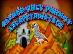 Mchezo Clever Grey Parrot Escape from Cage