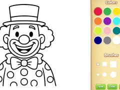 Mchezo Clown Coloring Book