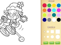 Mchezo Clown Coloring Pages
