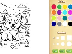Mchezo Dog Coloring Book