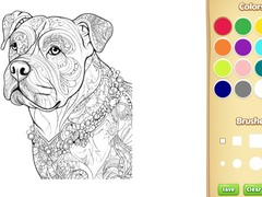Mchezo Dog Coloring Book for Adults
