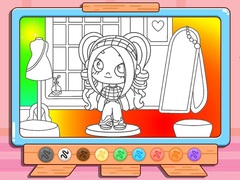 Mchezo Coloring Book: Avatar Girl Dress Up Shopping