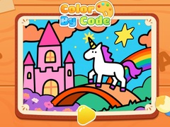 Mchezo Color By Code: Rainbow Unicorn