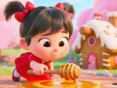 Mchezo Jigsaw Puzzle: Honey Girl Candy House