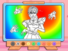 Mchezo Coloring Book: Wednesday Addams Dancing