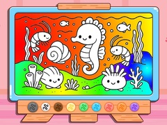 Mchezo Coloring Book: Kawaii Sea Animals