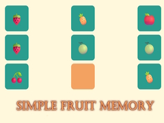 Mchezo Simple Fruit Memory